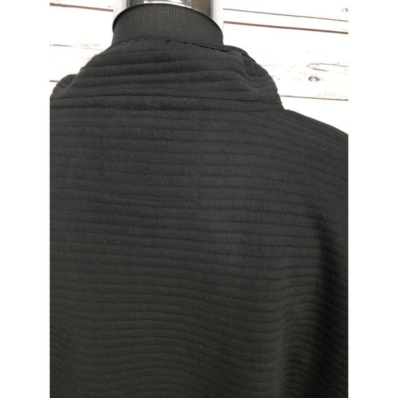 Nomad by Craft Flow Men's Black Pullover Jacket Fleece 1/4 Snap Up Sweater Large - Picture 11 of 13